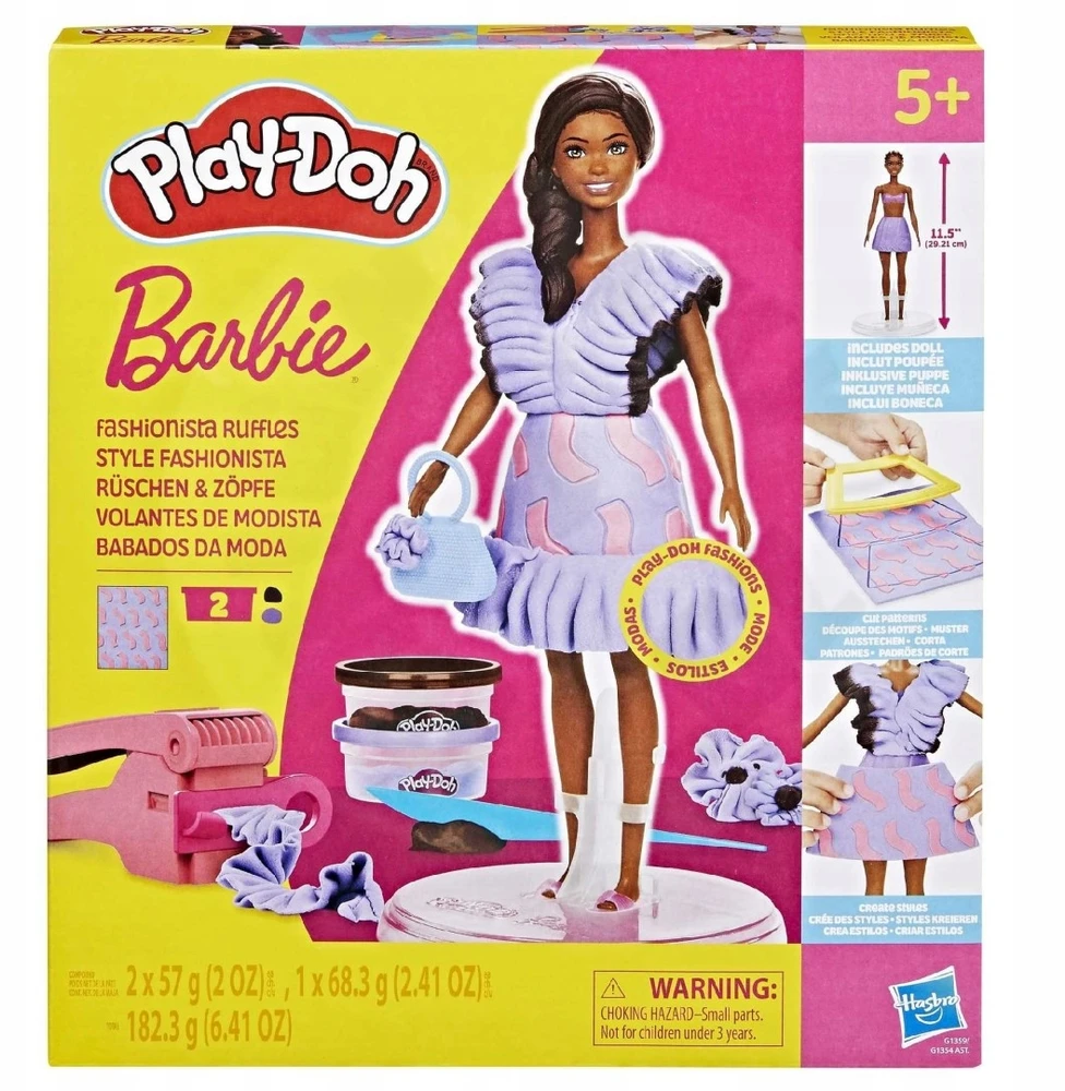 Plastelína PLAY-DOH Barbie Fashion Designer s volánky G13595X0