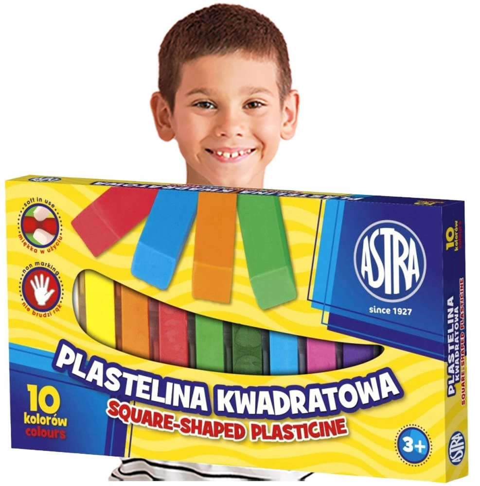 Plastelinas Astra, 10 spalvų, minkšta ir nelimpanti