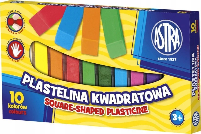 Plastelinas Astra, 10 spalvų, minkšta ir nelimpanti