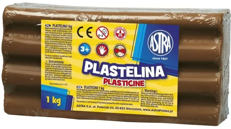 Plastelinas Astra 1kg, rudos spalvos