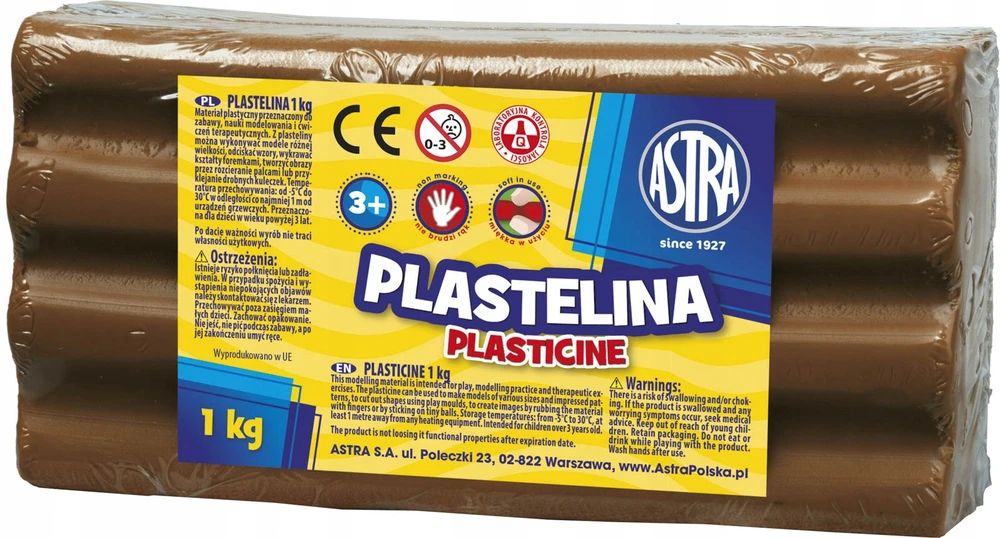 Plastelinas Astra 1kg, rudos spalvos