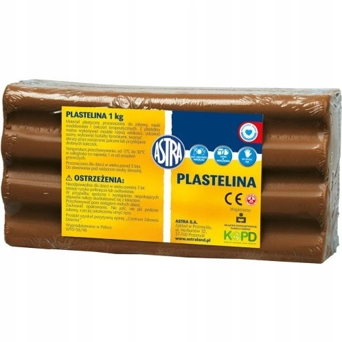 Plastelinas Astra 1kg, rudos spalvos