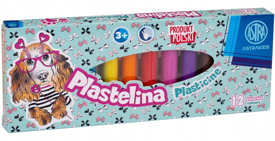 Plastelino rinkinys Astra, 12 spalvų