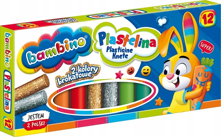 BAMBINO Plastilinas klasikinis 12 spalvų