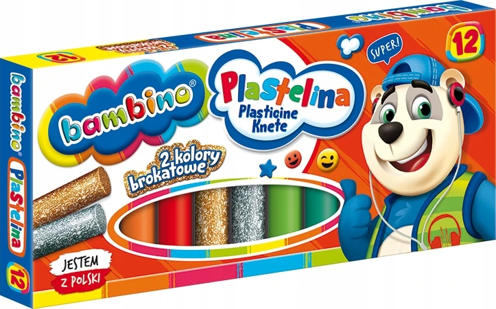 BAMBINO Plastilinas klasikinis 12 spalvų