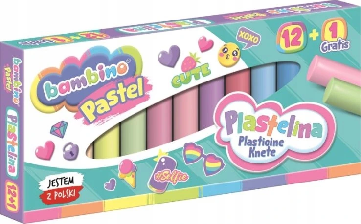 Plastelino rinkinys Bambino, 13 spalvų