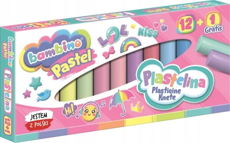 Plastelino rinkinys Bambino, 13 spalvų