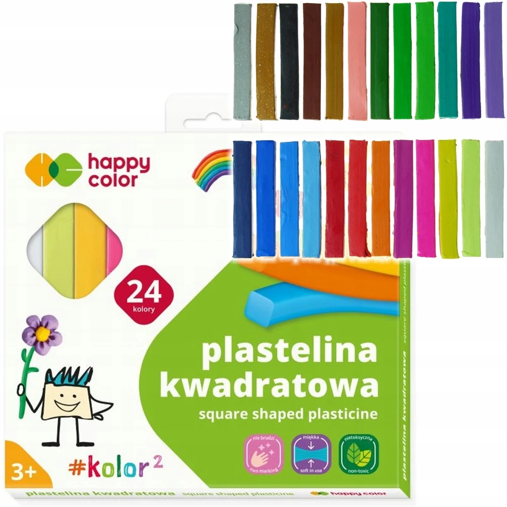 Plastelino rinkinys "happy Color", 24 spalvos