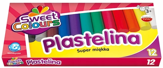 Plastelinos rinkinys 12 spalvų, Koma Plast