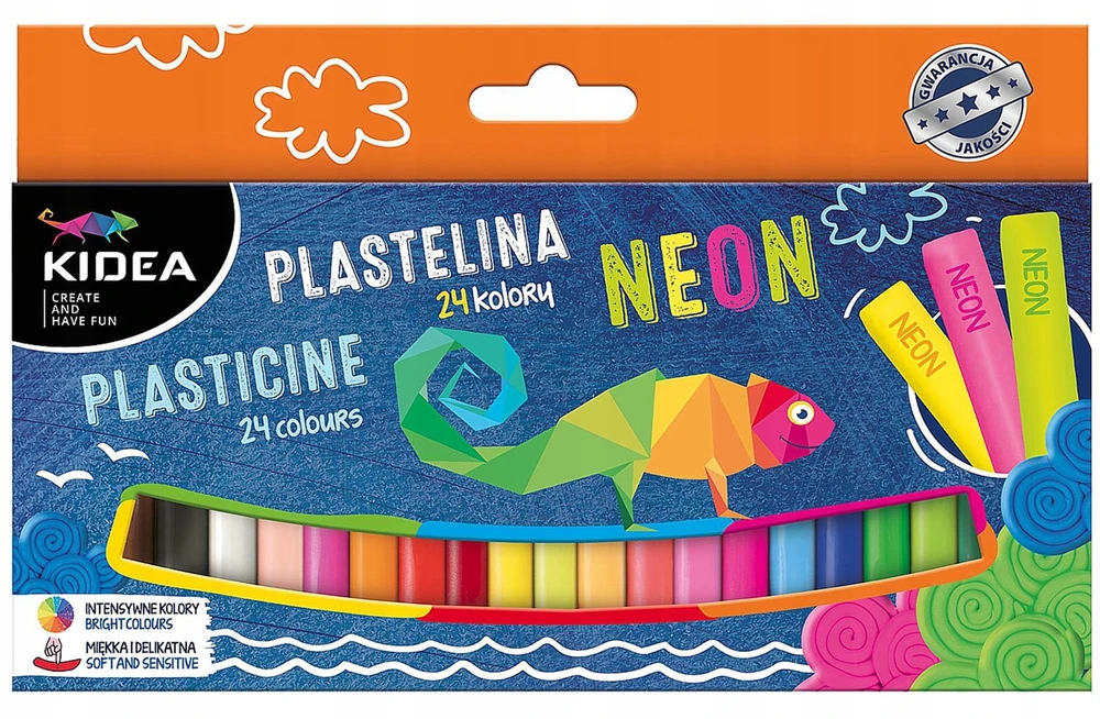 Plastelinos rinkinys 24 spalvos Kidea