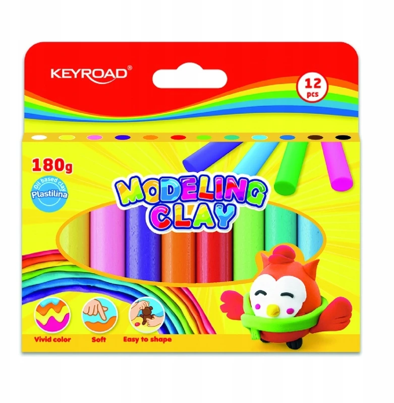 Plastilinas Keyroad 12 spalvų, 180 g
