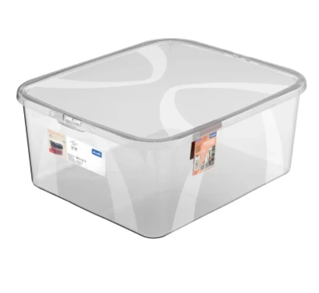 Daiktadėžė su dangčiu ROTHO LONA, 25 l, skaidri