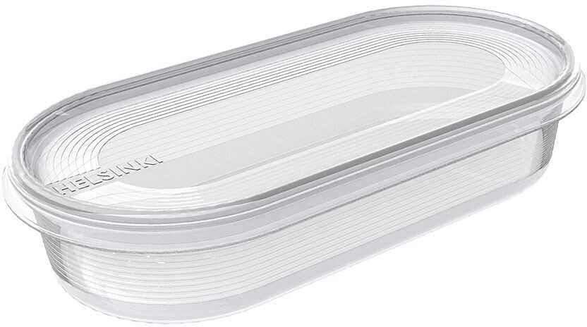 NHG Plastikinė dėžutė maistui užšaldyti Plast Team 0.4L/19x9x3.9cm Helsinki
