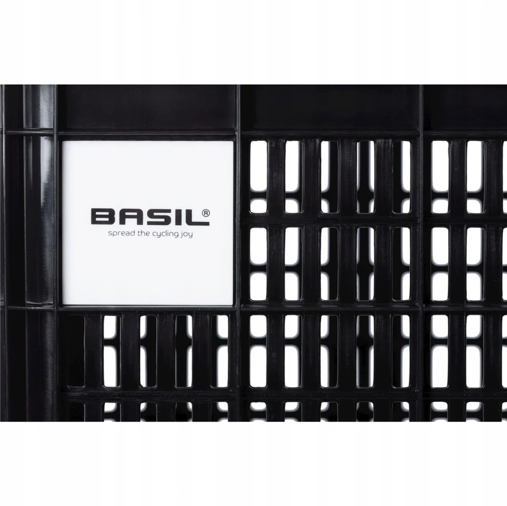 Plastikinė dviratė dėžė Basil - Dviratė modelis Crate - Juoda - Palaikymas pridedamas - 25L - Poilsio dviratis
