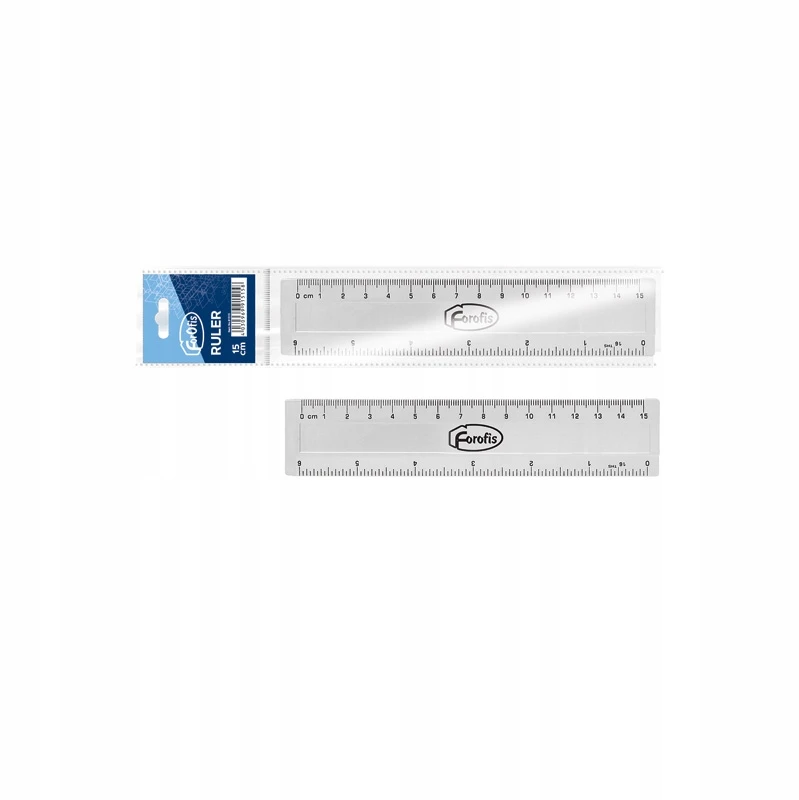 Plastikinė liniuotė Forofis, 15cm