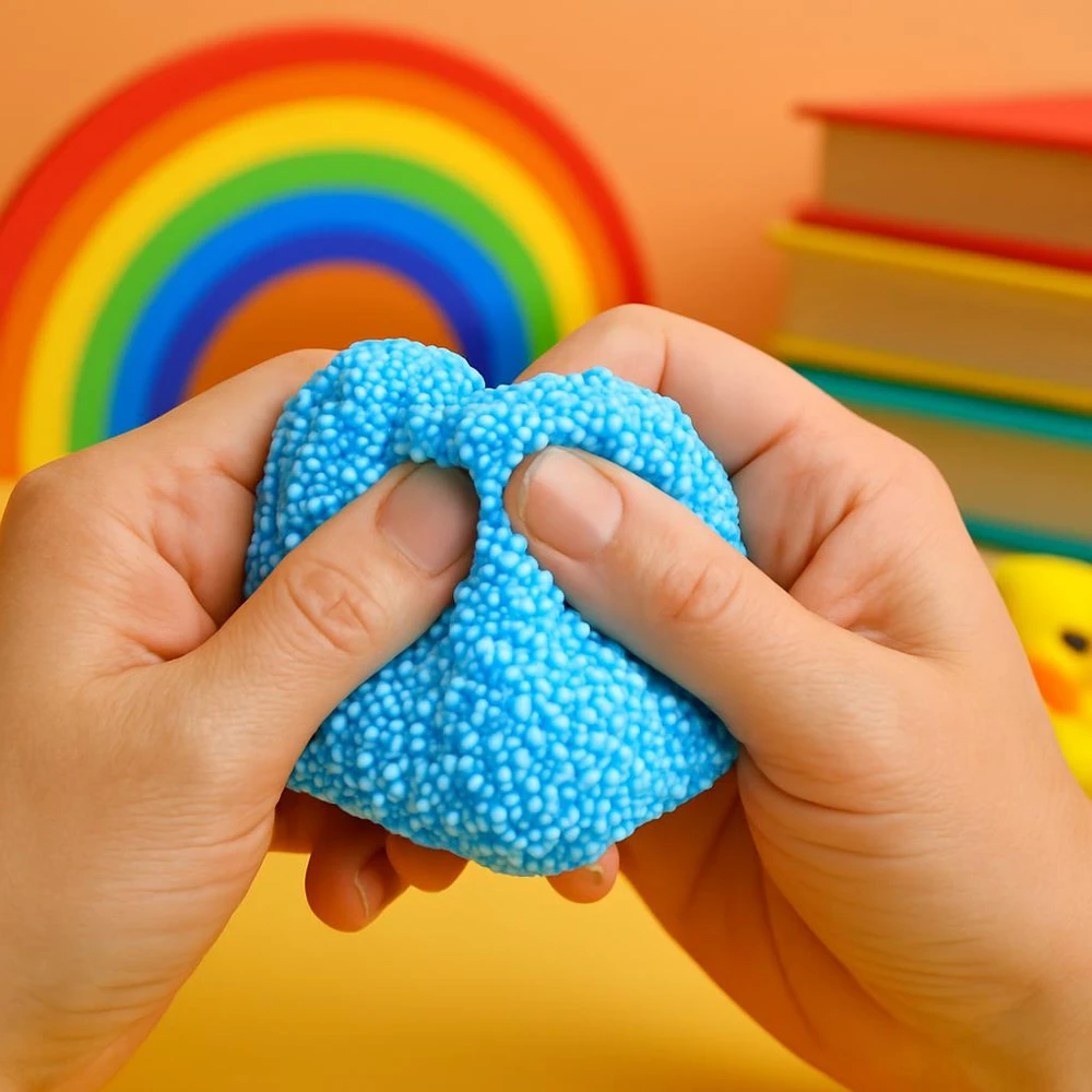 PLASTIKINĖ MASĖ SU KAMULIAIS FOAM CLAY Creative putplastis PIANKOLINA 6 vnt.