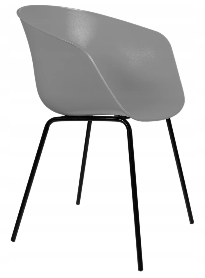 Plastikinė moderni biuro kėdė biurui balkone, Solaris Gray