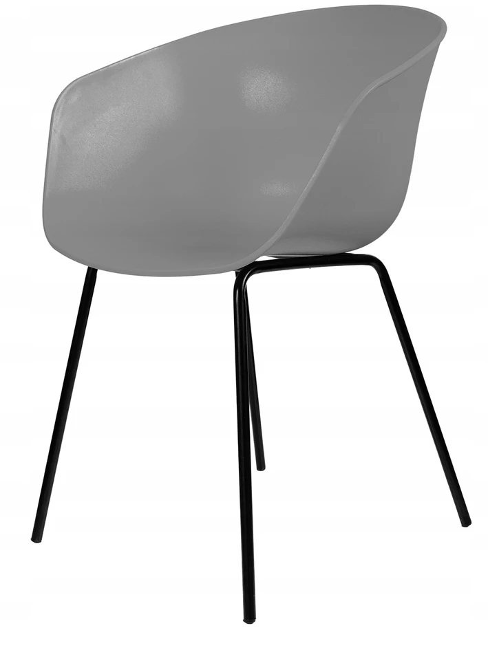 Plastikinė moderni biuro kėdė biurui balkone, Solaris Gray