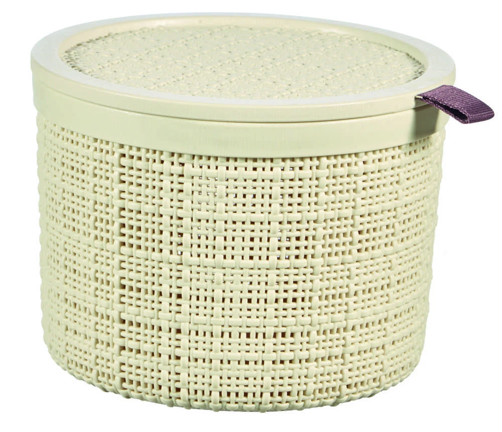 Plastikinė pintinė su dangčiu Jute Curver 2L/17x17x13cm baltas