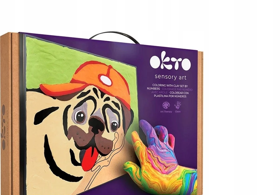 Plastikinė spalvinimo knygelė pagal numerius Mops - Okto