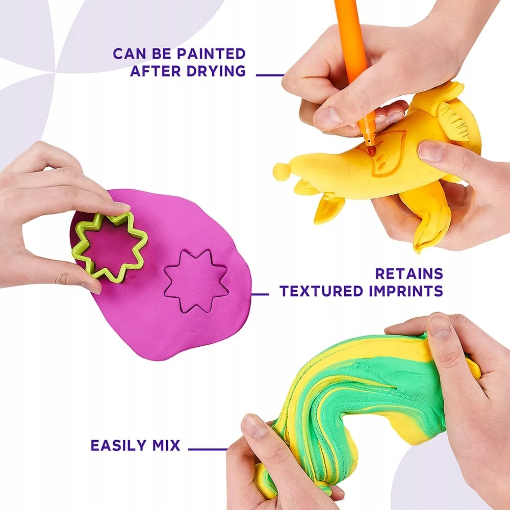 Plastikinė žaidimų tešlos masė Balta 910ml Okto Foam