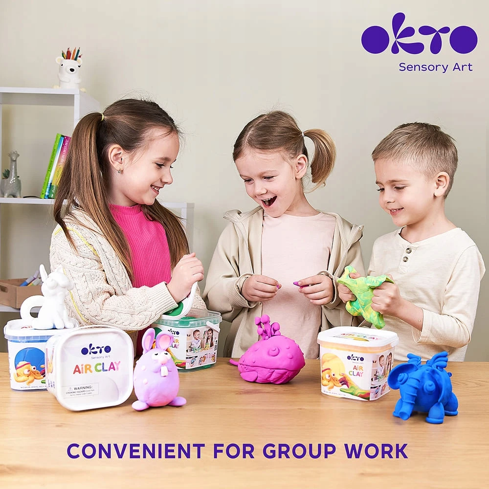 Plastikinė žaidimų tešlos masė Balta 910ml Okto Foam