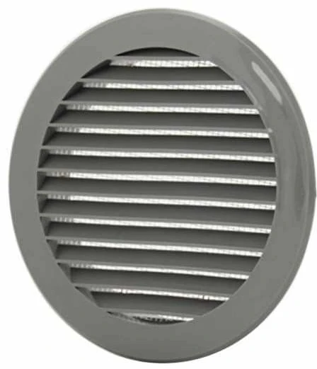 Plast. ventiliacijos grotelės EUROPLAST VR125P, D125, pilkos