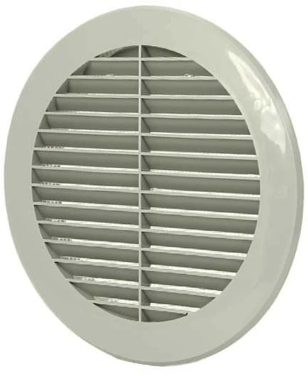 Plast. ventiliacijos grotelės EUROPLAST VR150P, D150, pilkos