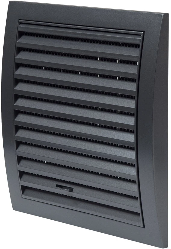 Europlast Plastikinės ventiliacijos grotelės, 150 x 150 mm, juodos