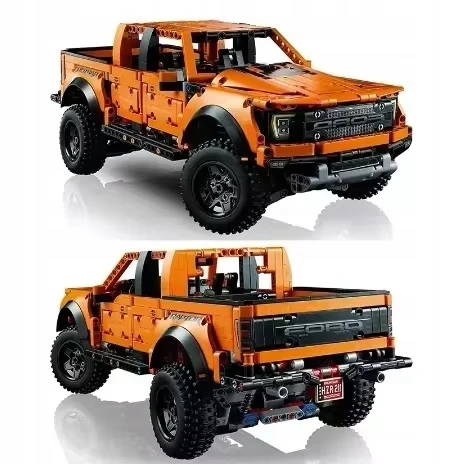 PLASTIKINIAI KONSTRUKCINIAI BLOKAI F-150 RAPTOR 1379 Automobilis žaislas automobilio dėžė