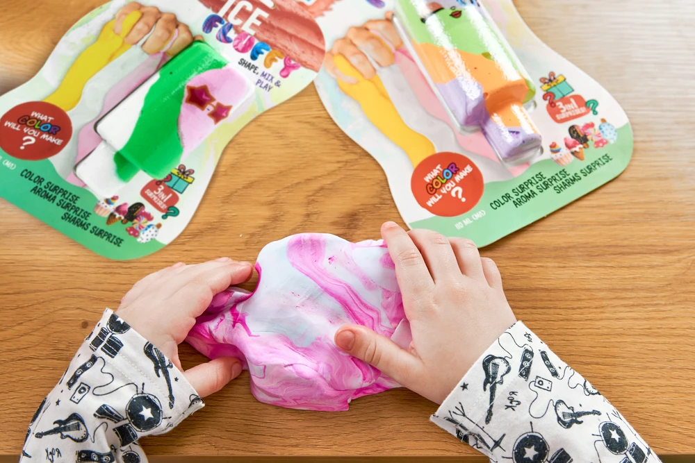 Lovin PLASTIKINIAI PLAČIAI SLIME GLUTEK LEDAI VAIKAMS