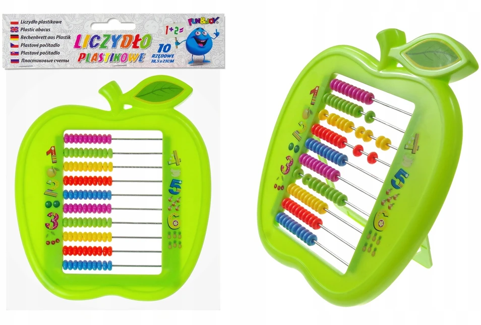 Plastikinis 10 eilučių obuolių skaičiavimo ratas Fun&Joy mix - Titanum