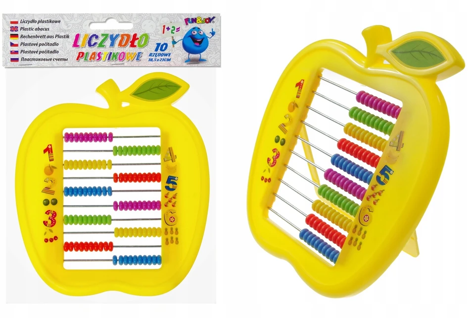 Plastikinis 10 eilučių obuolių skaičiavimo ratas Fun&Joy mix - Titanum