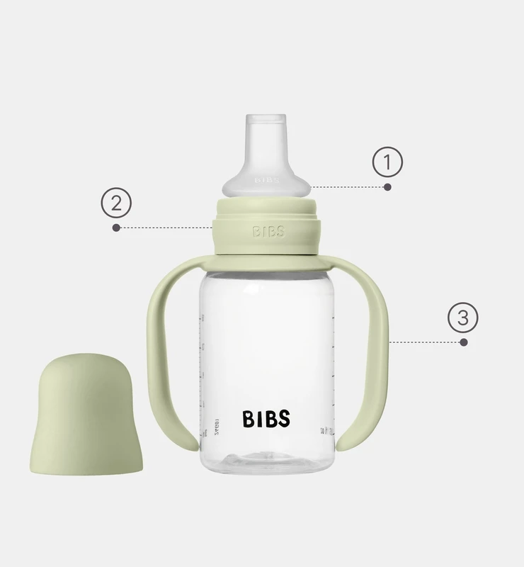 Plastikinis BIBS kūdikio buteliukas, 150ml, nuo pilvo dieglių, 6m + silikoninis žindukas