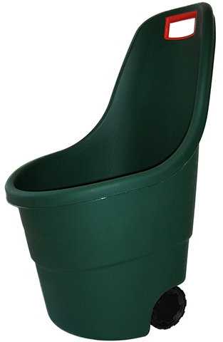 Plastikinis karutis KETER Easy Go, 55 l, 53 x 58 x 89 cm, žalia/oranžinė sp.