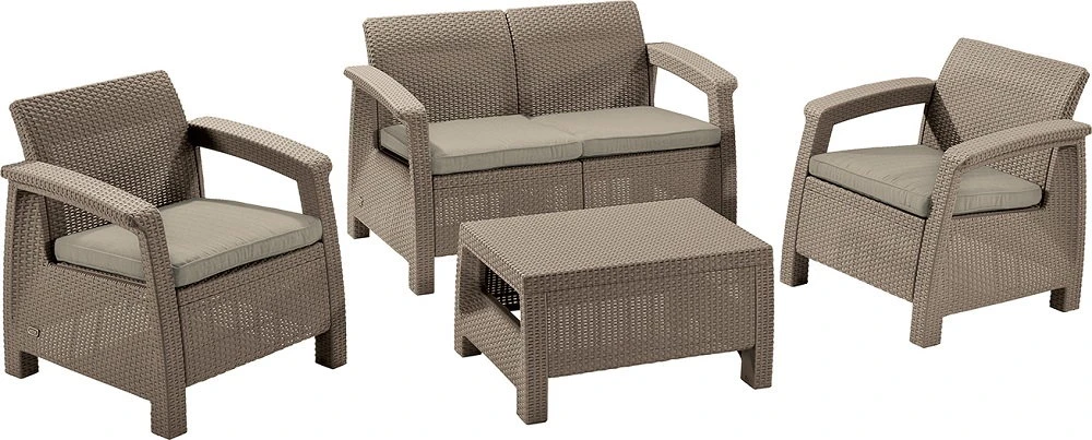 Plastikinis karutis KETER Easy Go, 55 l, 53 x 58 x 89 cm, žalia/oranžinė sp.