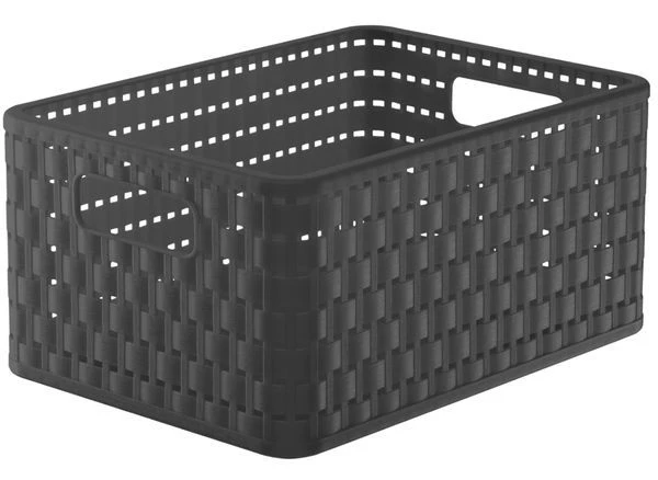 Daiktadėžė CURVER JUTE, 12 l, pilka, 36×28×15 cm