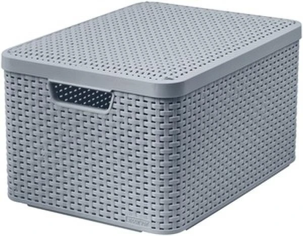 Plastikinis krepšys CURVER RATTAN STYLE, L, tam. pilkos sp., 44 x 33 x 23 cm, 30 l