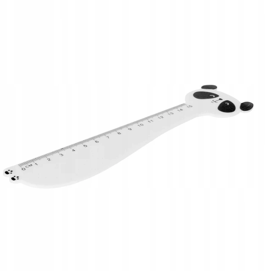 Plastikinis liniuotė 15cm Panda Starpak