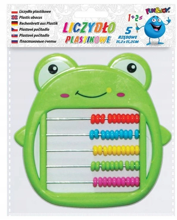 Plastikinis skaičiavimo ratas 5 eilių gyvūnas Fun&Joy mix - Titanum