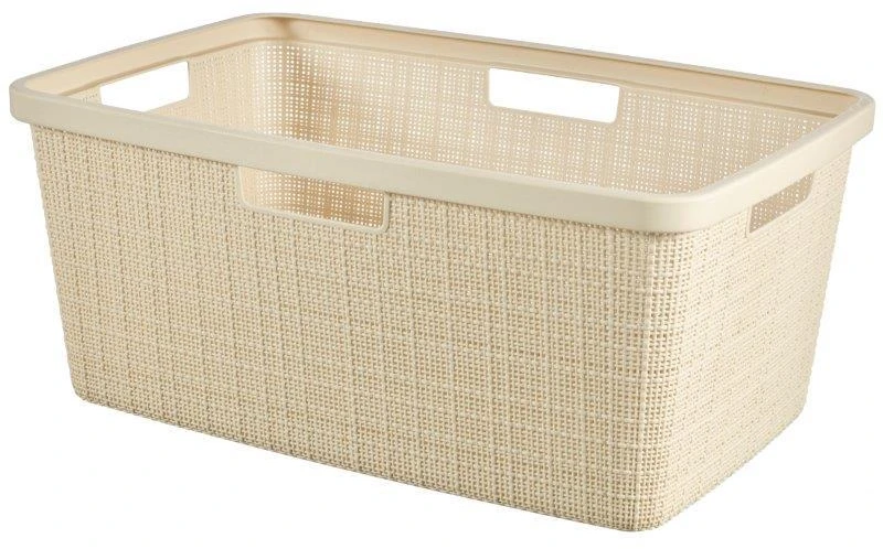 Plastikinis skalbinių krepšys CURVER MY STYLE, pieno sp., 60 x 39 x 28 cm, 47 L