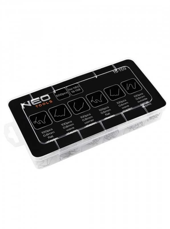 Plastikinių kabių rinkinys NEO TOOLS 19-159 (600 vnt.)