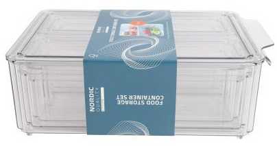 Plastikinių talpų rinkinys Nordic Quality 7 vnt / 2360037