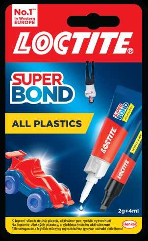 Plastiko klijai LOCTITE Super Bond All Plastics, 2 g + 4 ml