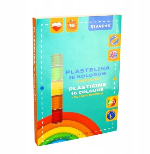 Plastilinas 16 spalvų Ant bangos - STARPAK