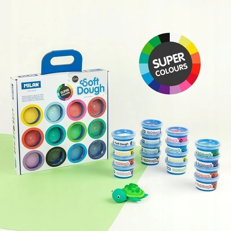 Plastilinas 16spx30g NEON GLITTER 913316SC MILAN