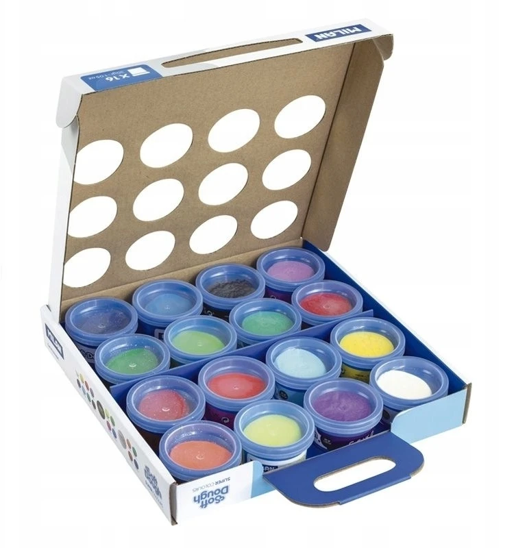 Plastilinas 16spx30g NEON GLITTER 913316SC MILAN