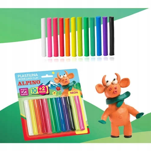 Plastilinas Alpino, 12 spalvų