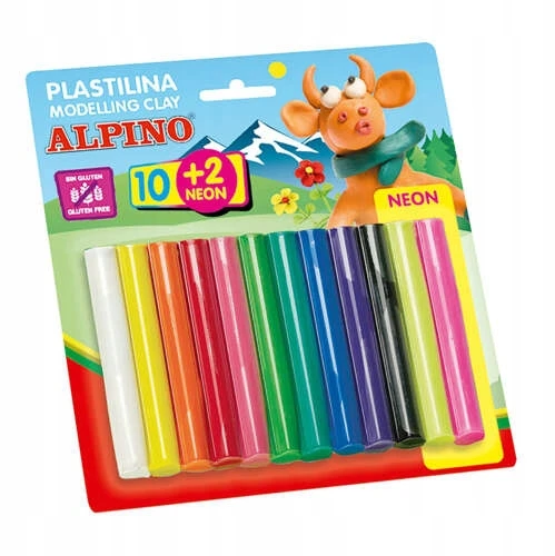 Plastilinas Alpino, 12 spalvų