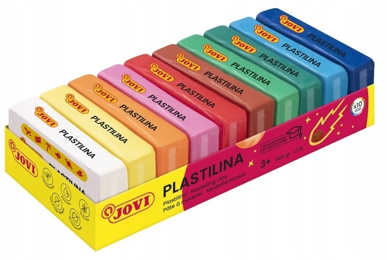 Plastilinas JOVI, 10 spalvų po 50 g